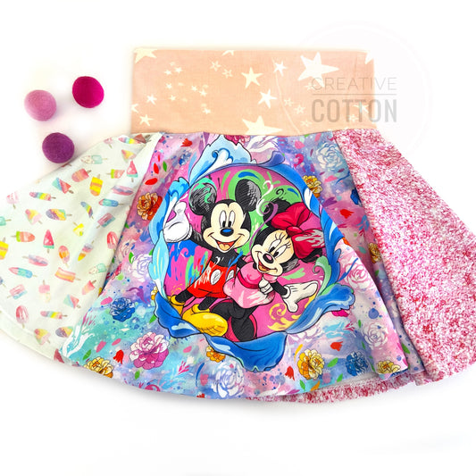 Mouse Portrait Twirl Skirt