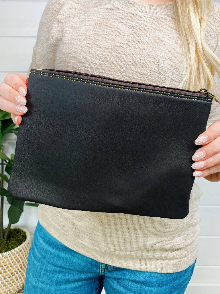 Evie Striped Leather and Hair on Hide Wristlet and Crossbody