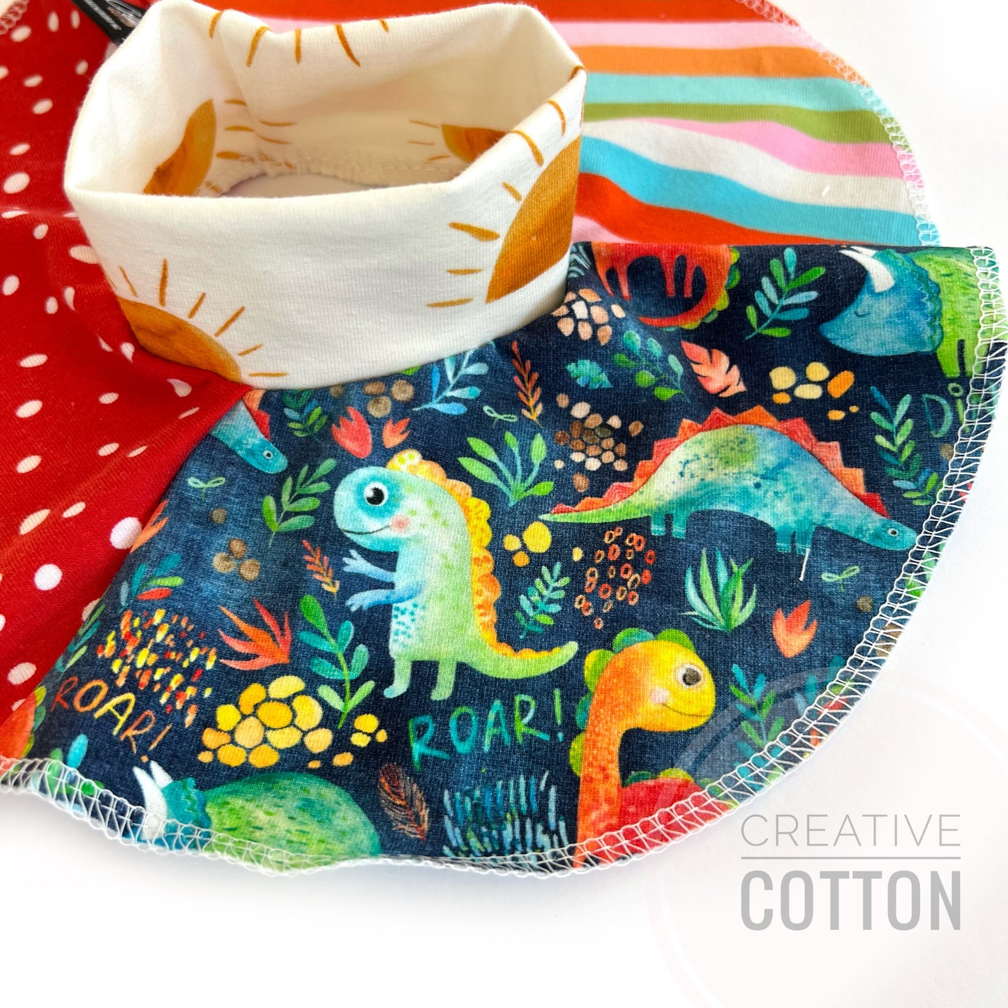 Watercolor Dinosaurs Doll Skirt