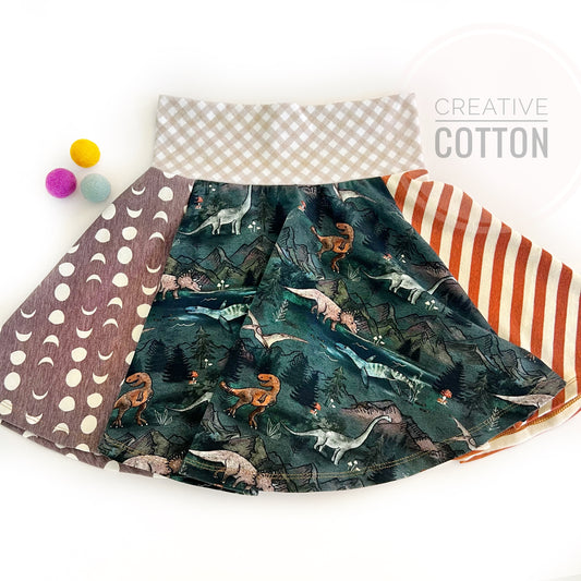 Mountain Dinos Twirl Skirt