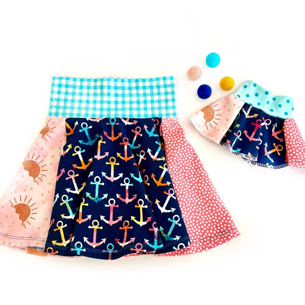 Ahoy Matey Doll Skirt