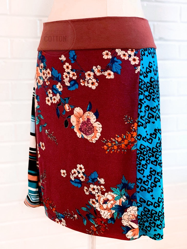 Flower Child Funky Knit Skirt