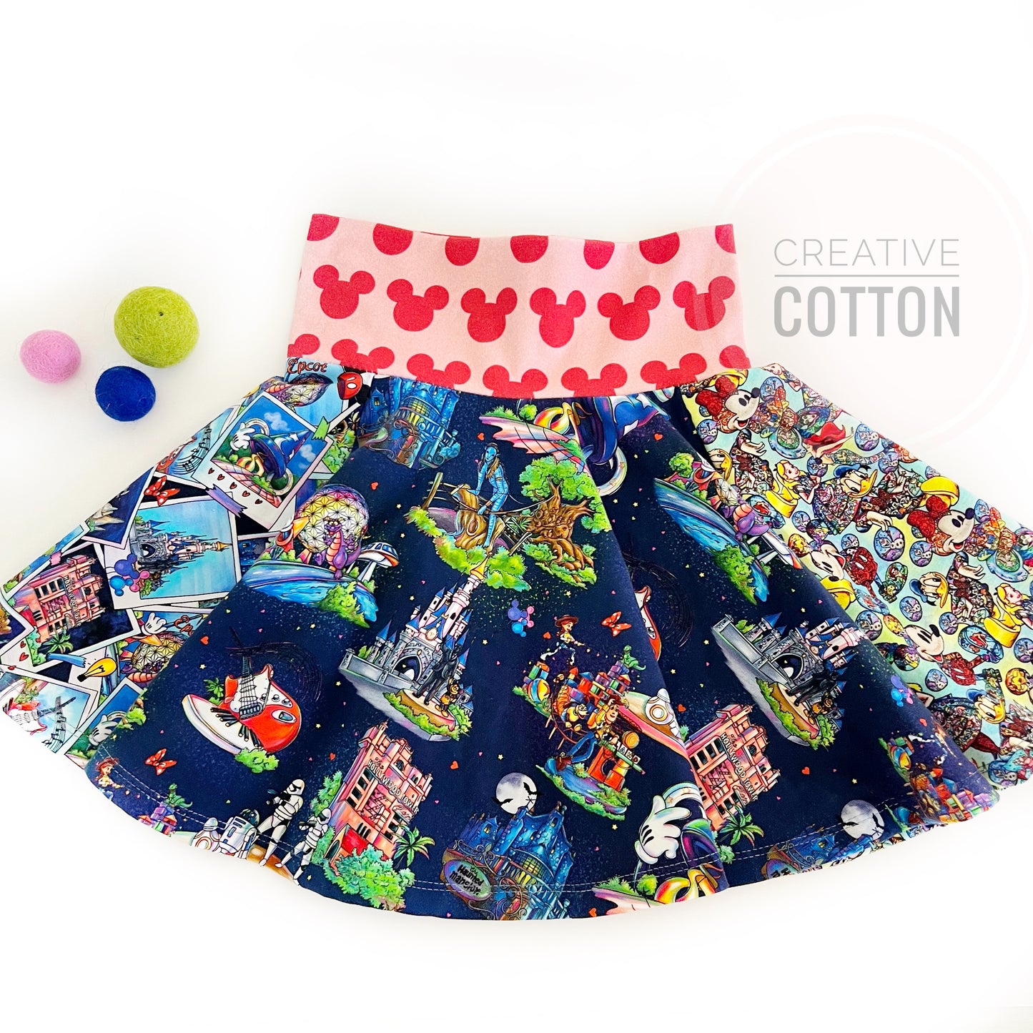 Theme Park Attractions Twirl Skirt