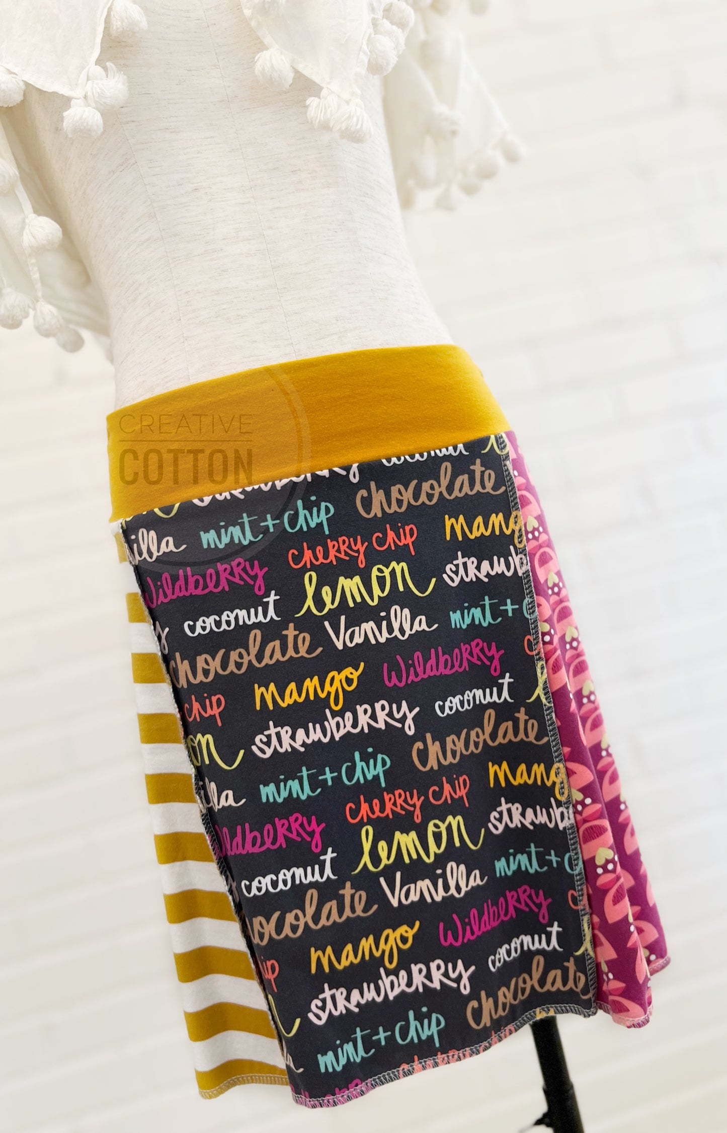 Ice Cream Social Tween Teen Ladies Funky Knit Skirt
