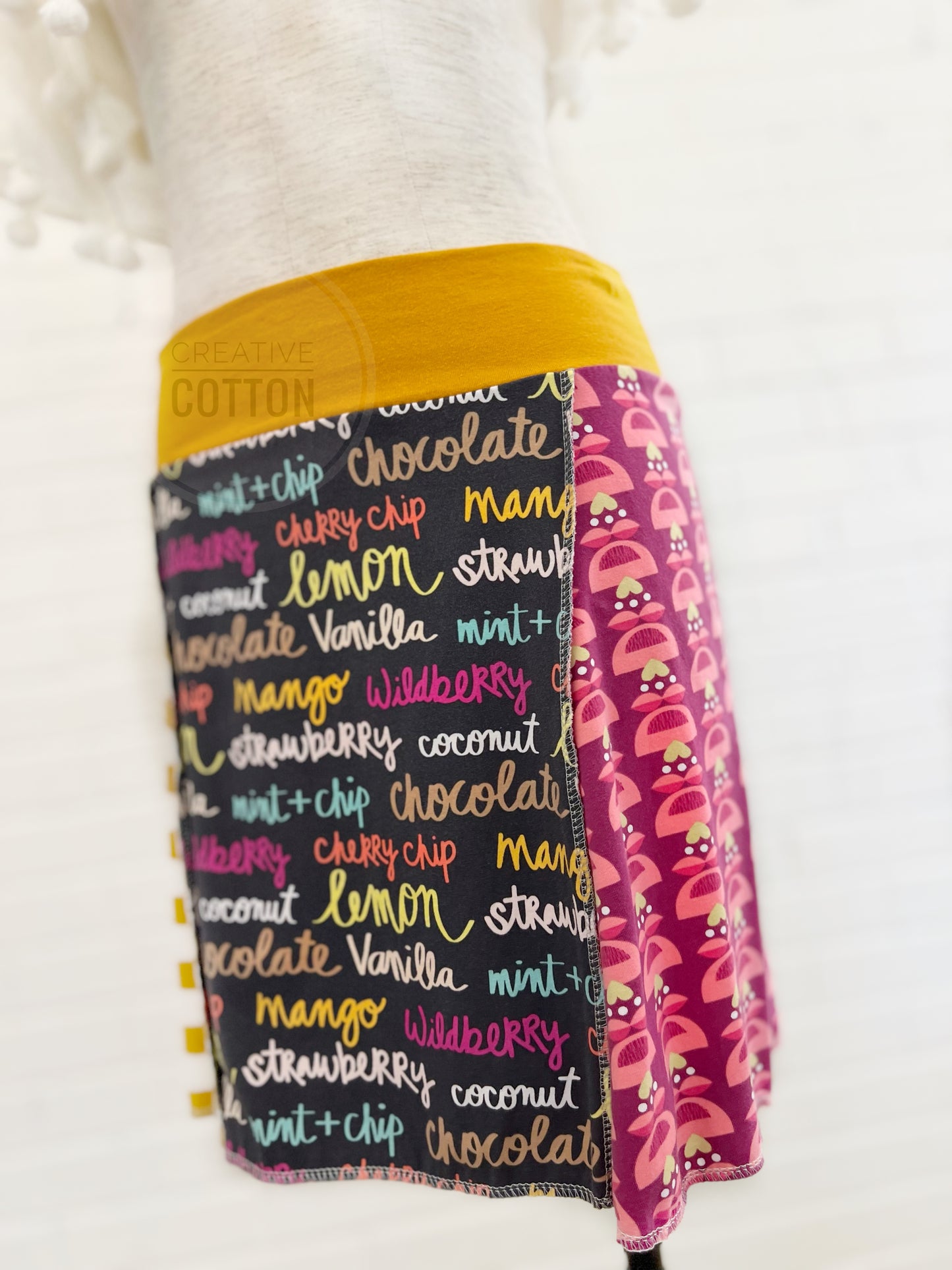 Ice Cream Social Tween Teen Ladies Funky Knit Skirt