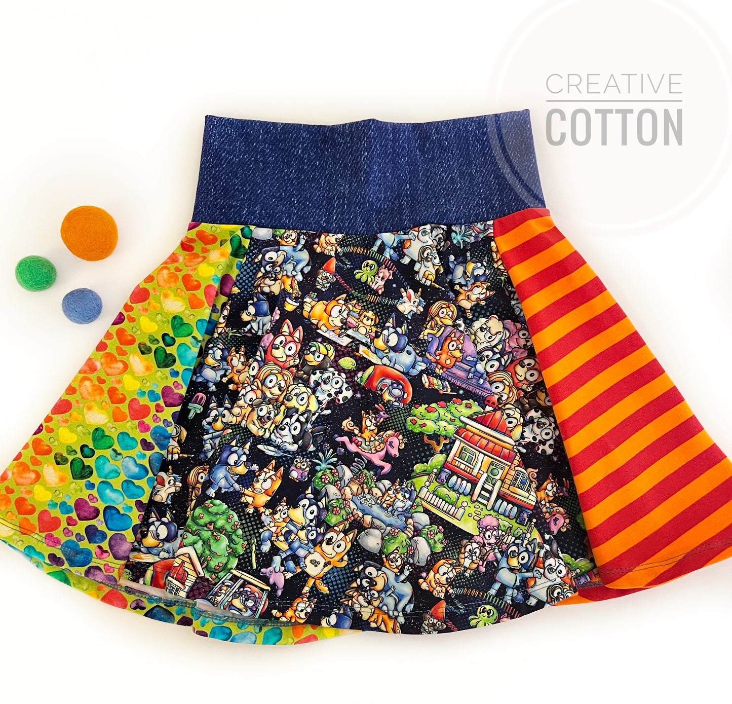 Blue Heeler Family Twirl Skirt