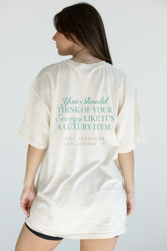 Girl Tribe Co - Protect Your Energy Tee in Ivory: X-Large