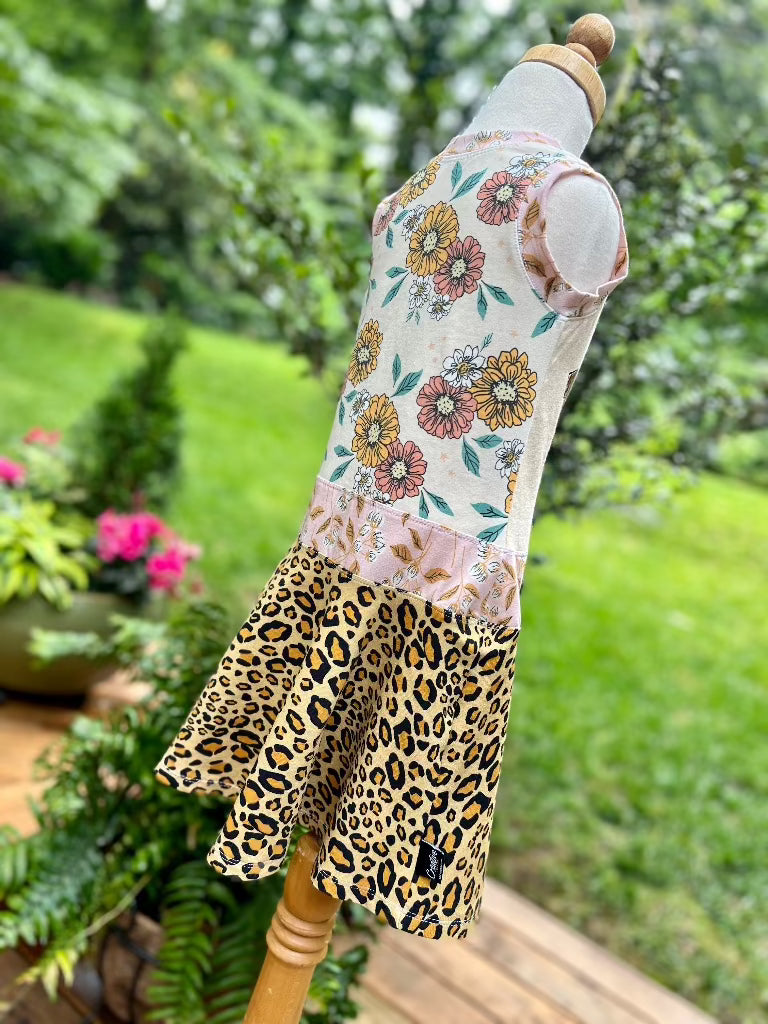 Leopard Mini Dropwaist Twirl Dress