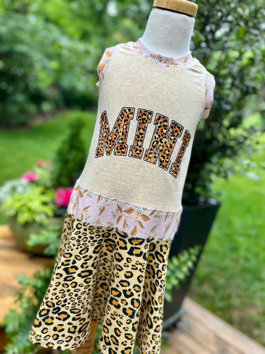 Leopard Mini Dropwaist Twirl Dress