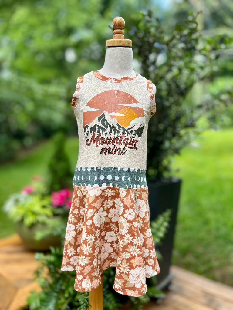 Mountain Mini Dropwaist Twirl Dress
