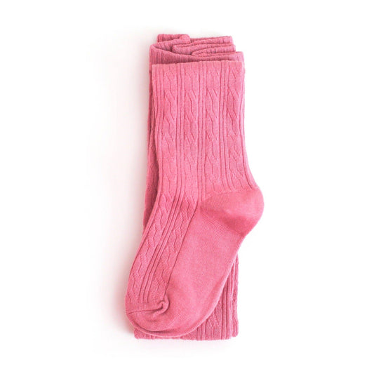 Malibu Pink Cable Tights