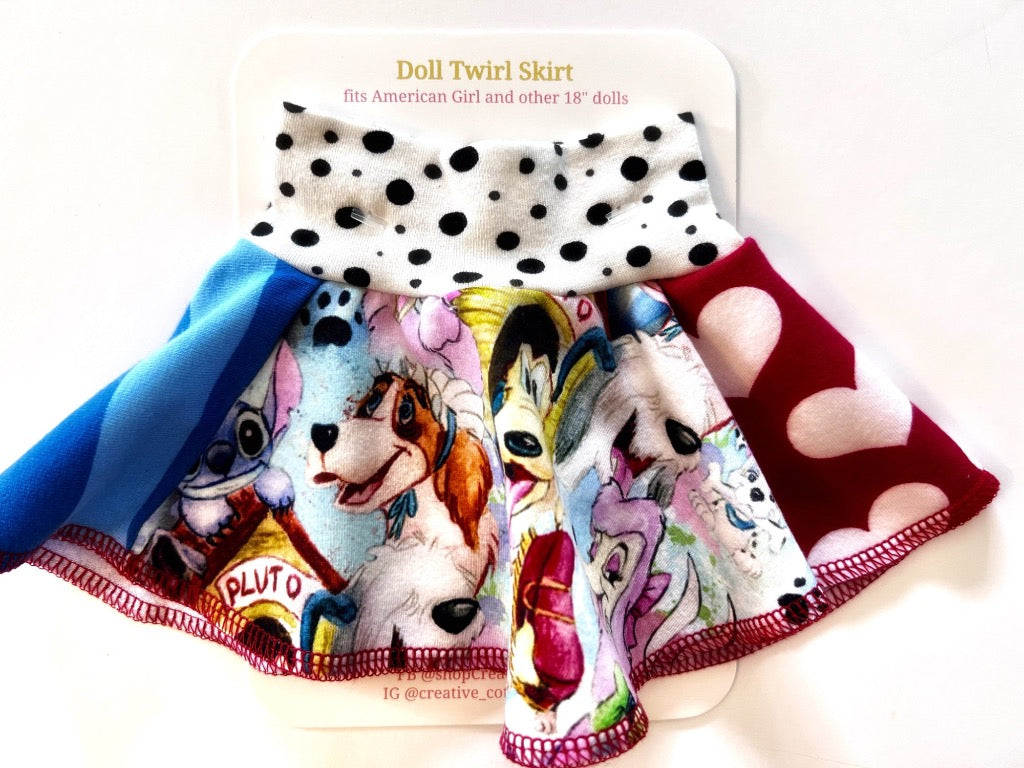Dogs of Disney Doll Skirt