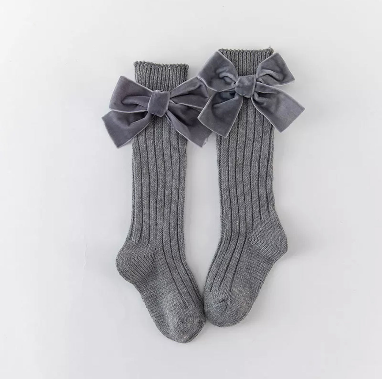 Velvet Bow Socks