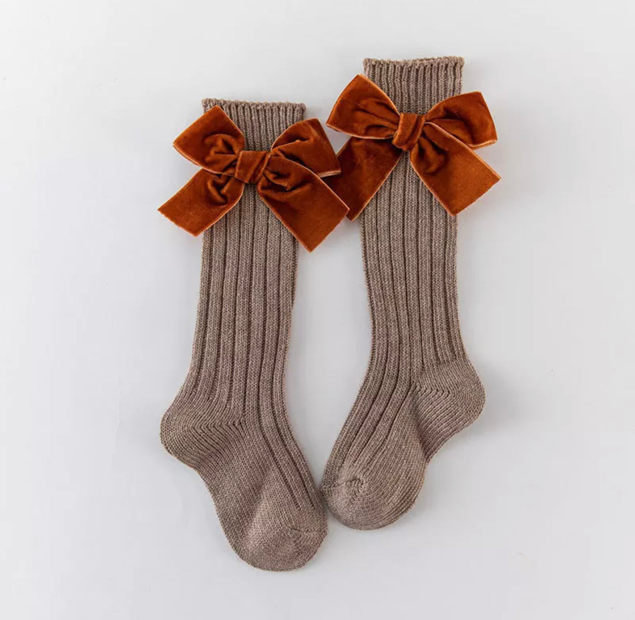 Velvet Bow Socks