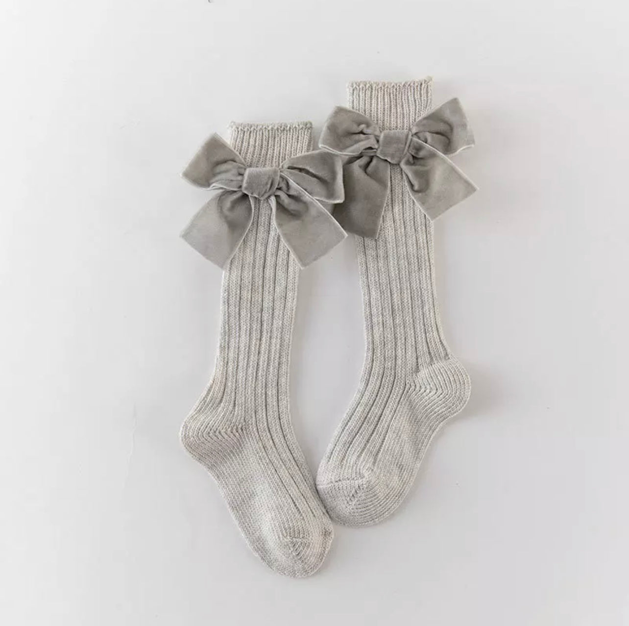 Velvet Bow Socks