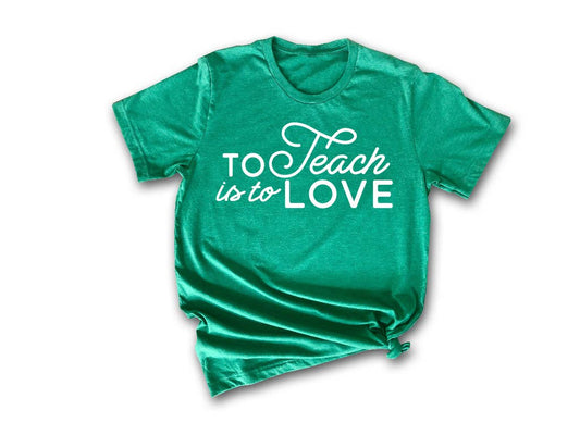 To Teach Is To Love Tee - Clay with Pink Lettering