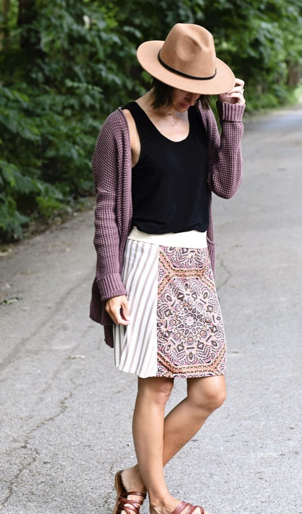 Bohemian Funky Knit Skirt