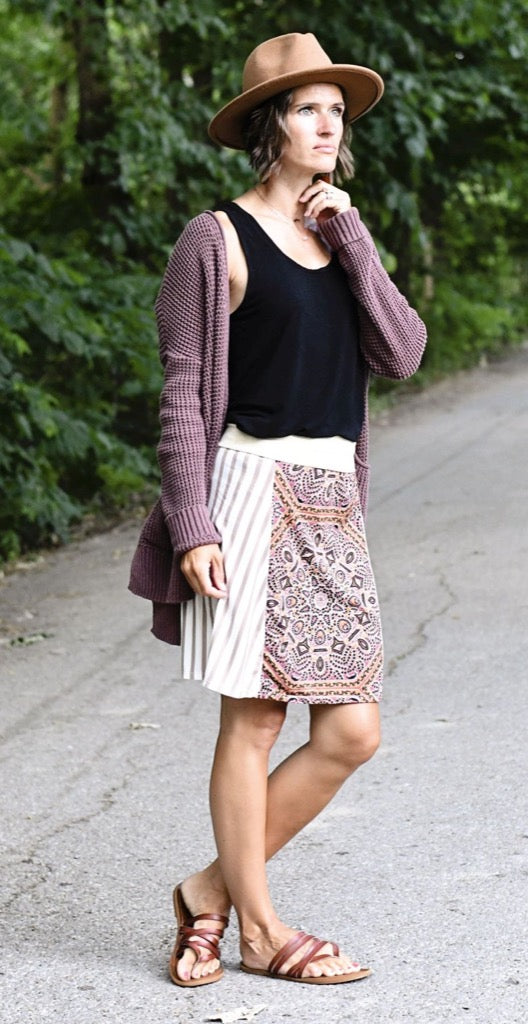 Bohemian Funky Knit Skirt