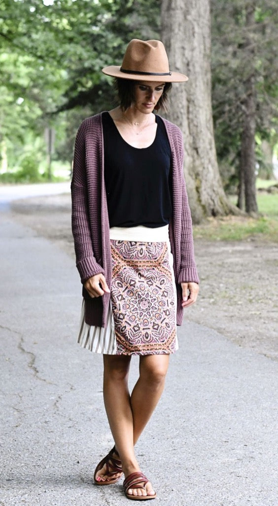 Bohemian Funky Knit Skirt