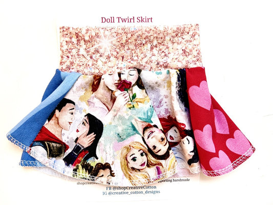 LAST ONE * Princess Couples Disney Doll Skirt