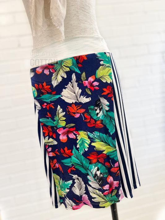 Tropical Leaves Funky Knit Skirt