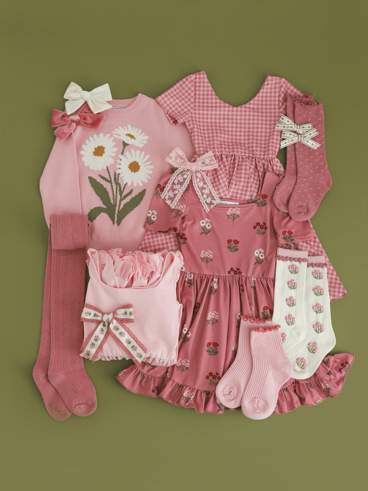 Little Stocking Co. - Posie Knee Socks - Old Rose: 1.5-3 YEARS