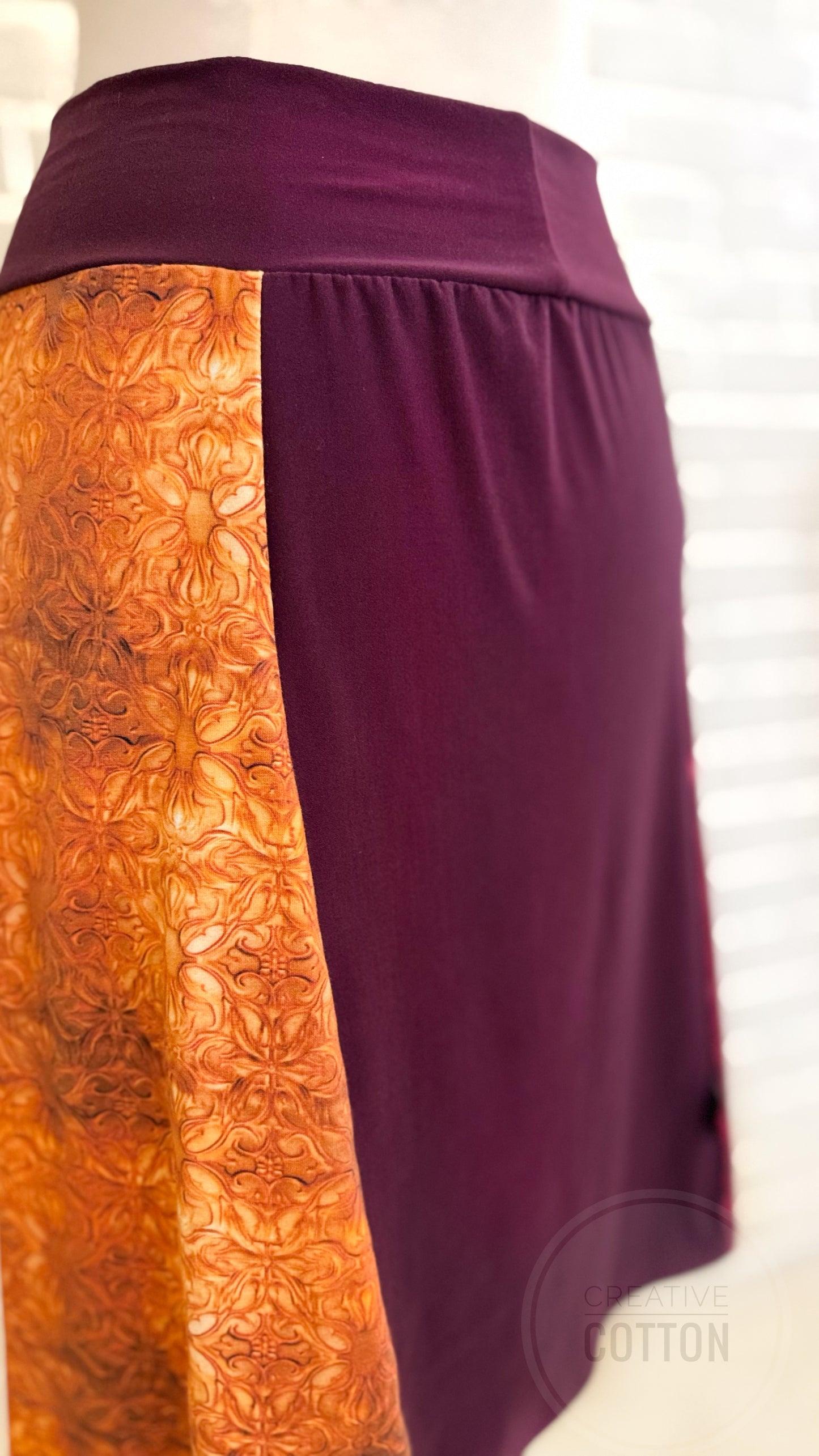 Funkadelic Maroon Funky Knit Skirt