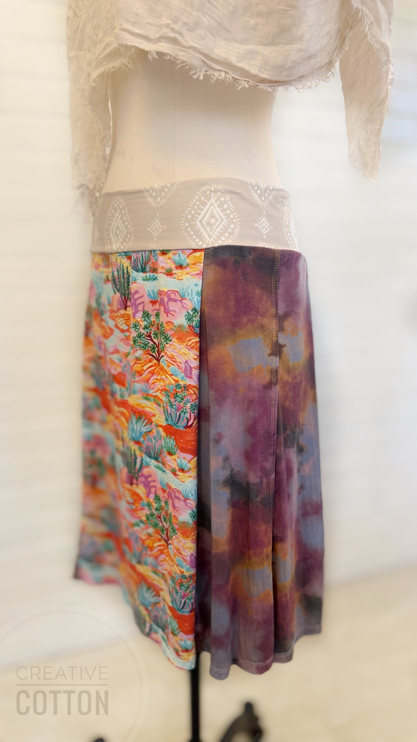 Hipster Desert Funky Knit Skirt