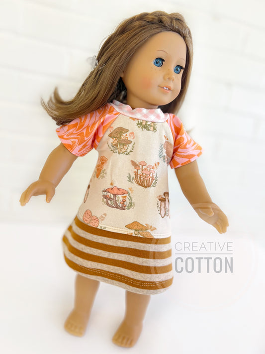 Mushroom Sketch Doll Dress