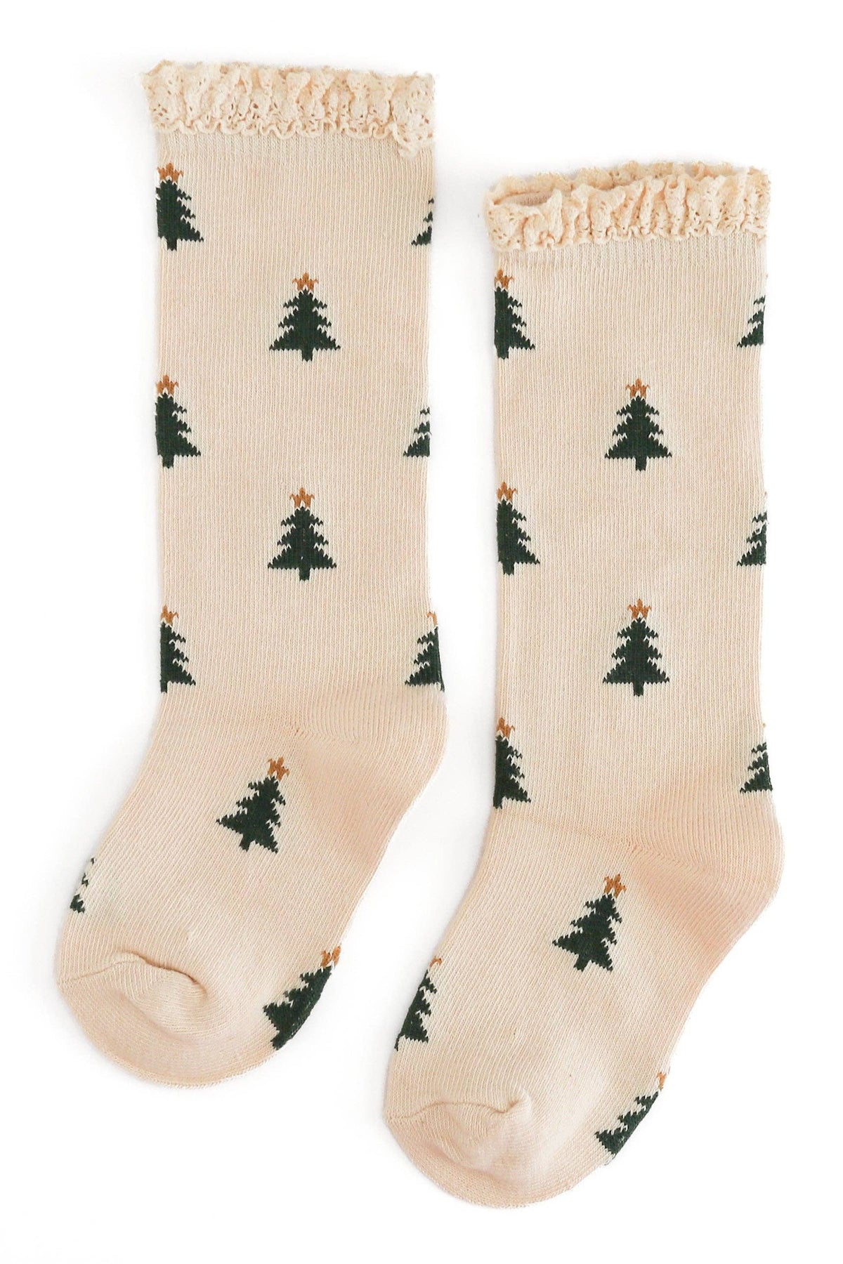 Little Stocking Co. - Tree Farm Lace Knee Socks: 1.5-3 YEARS