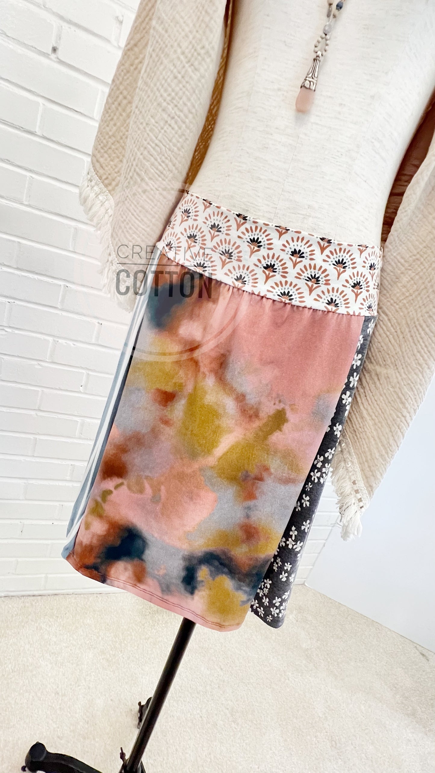 Impressionist Funky Knit Skirt