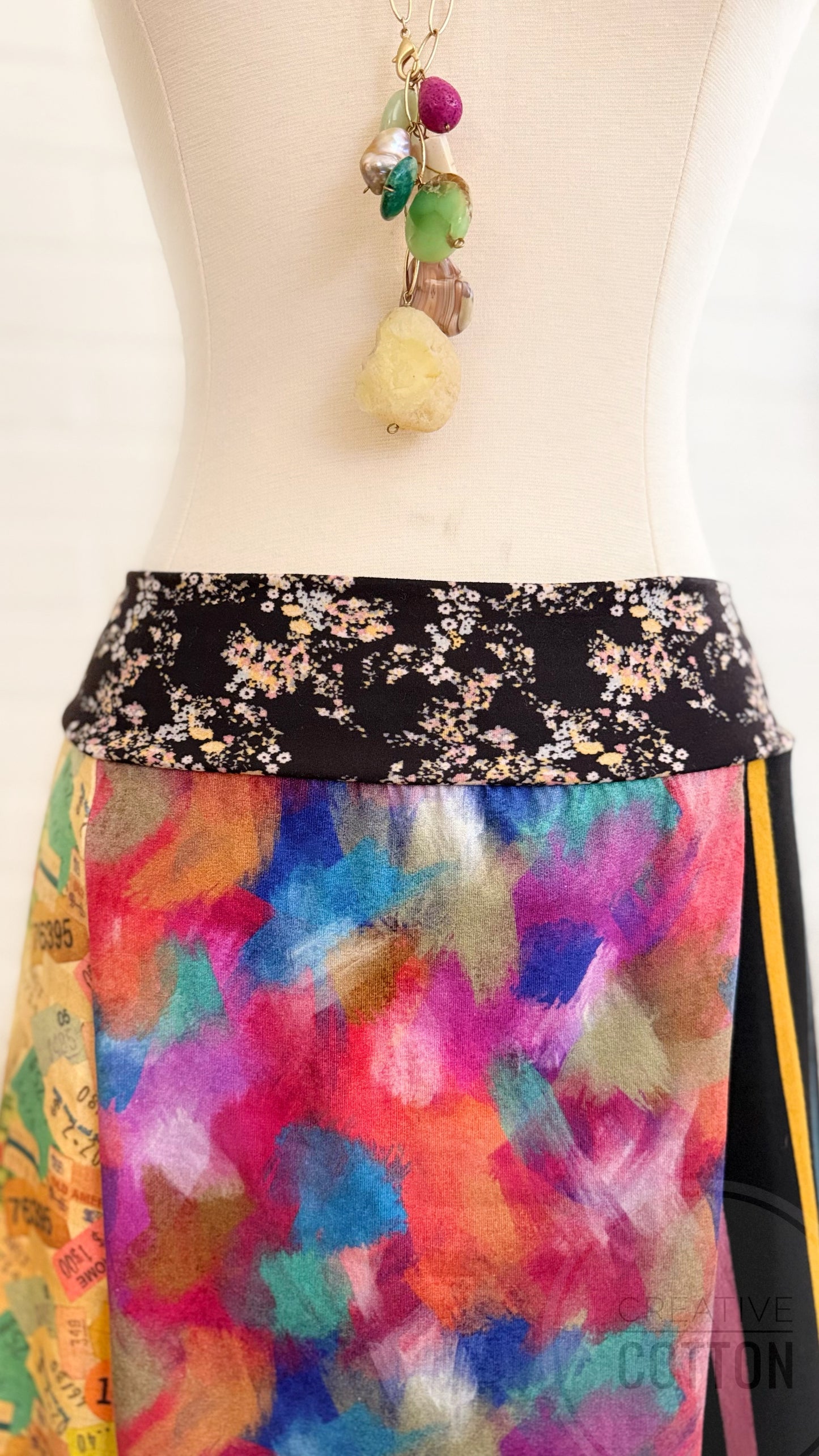 Abstract Paint Strokes Funky Knit Skirt