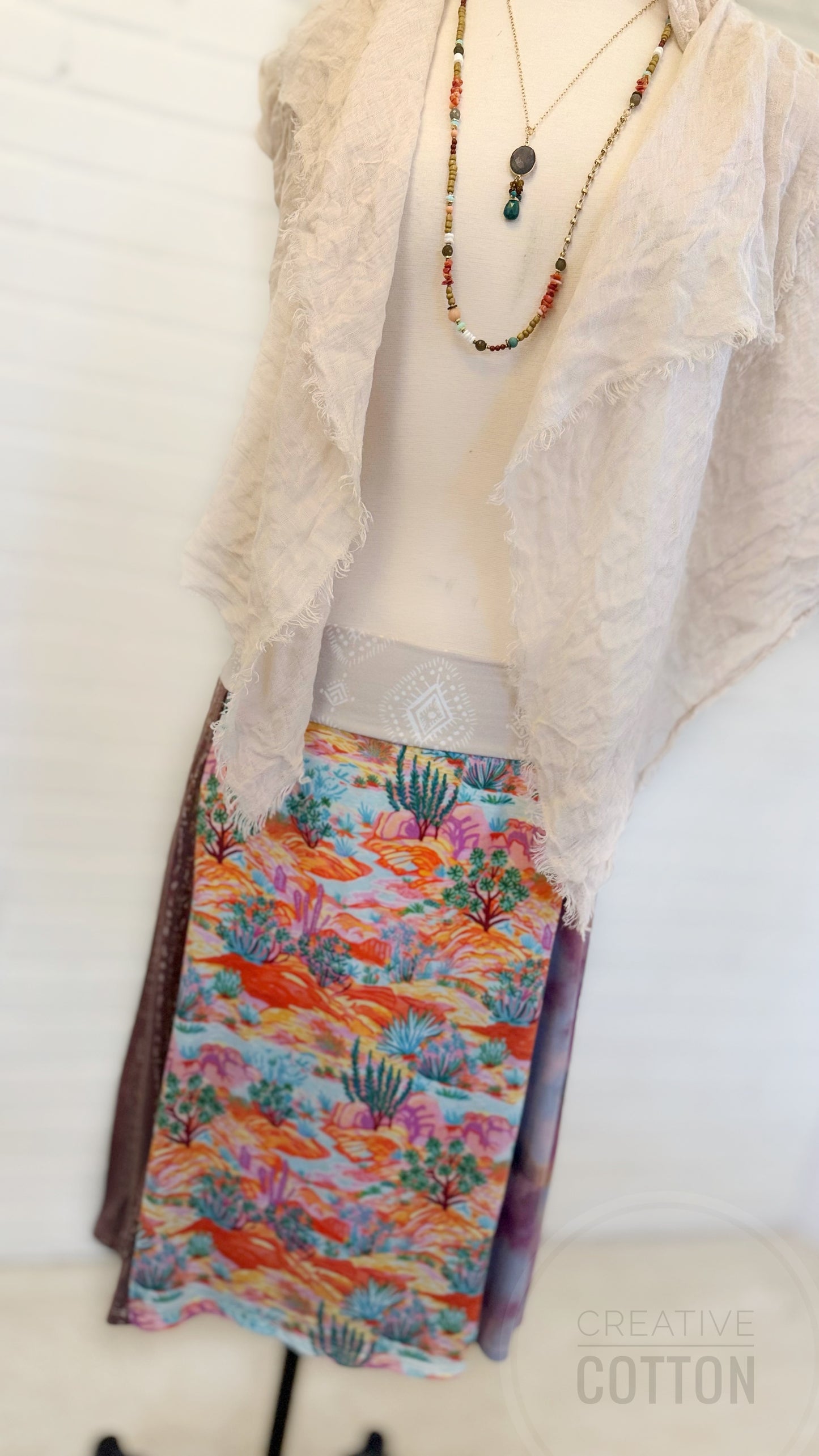 Hipster Desert Funky Knit Skirt