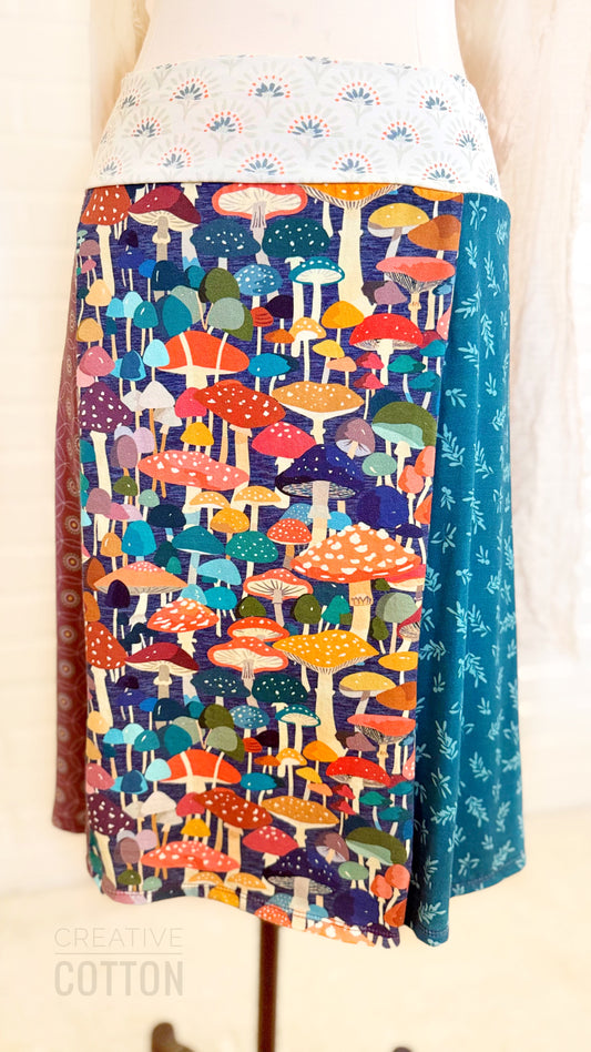 Mushroom Tapestry Funky Knit Skirt