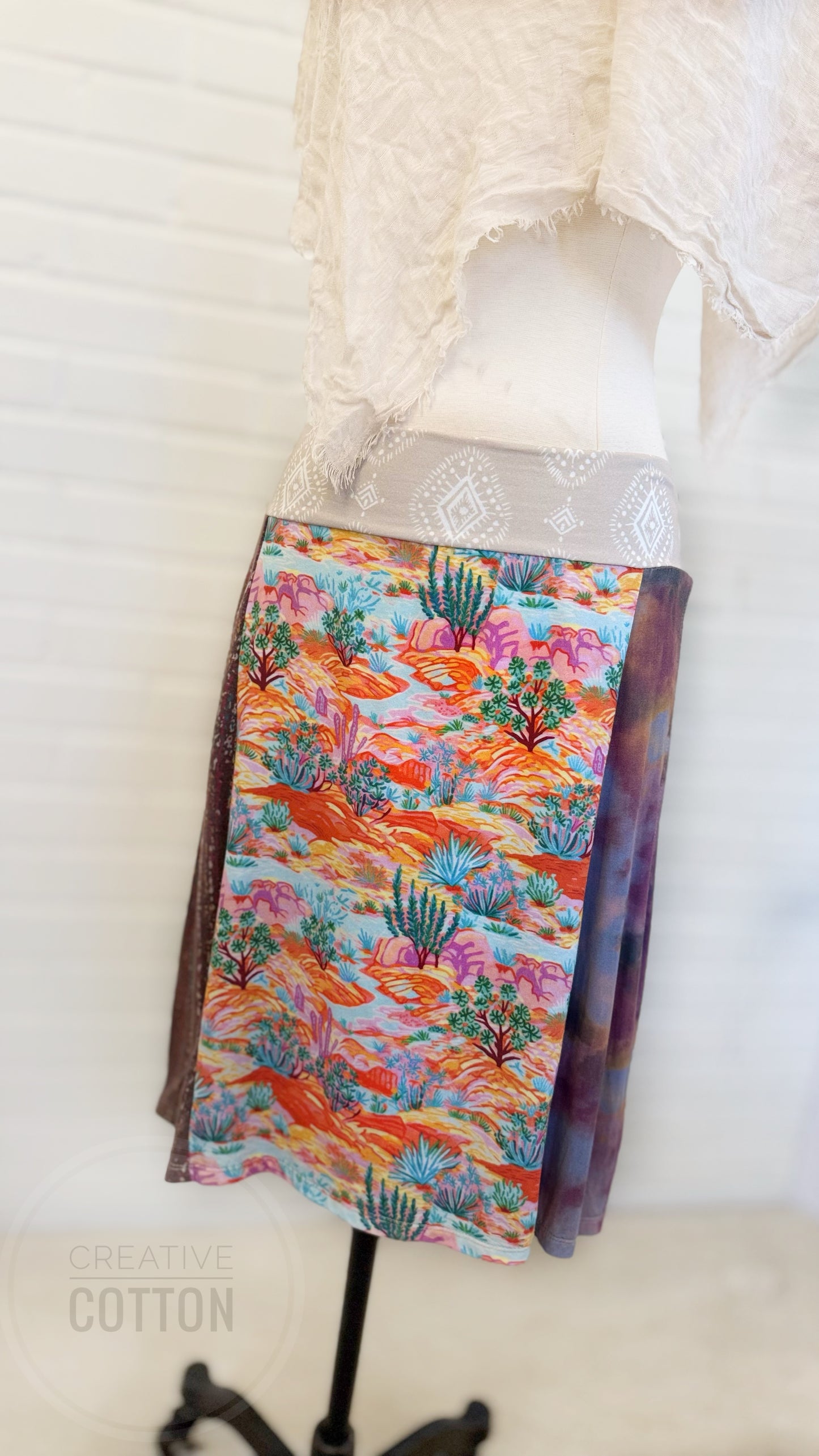 Hipster Desert Funky Knit Skirt