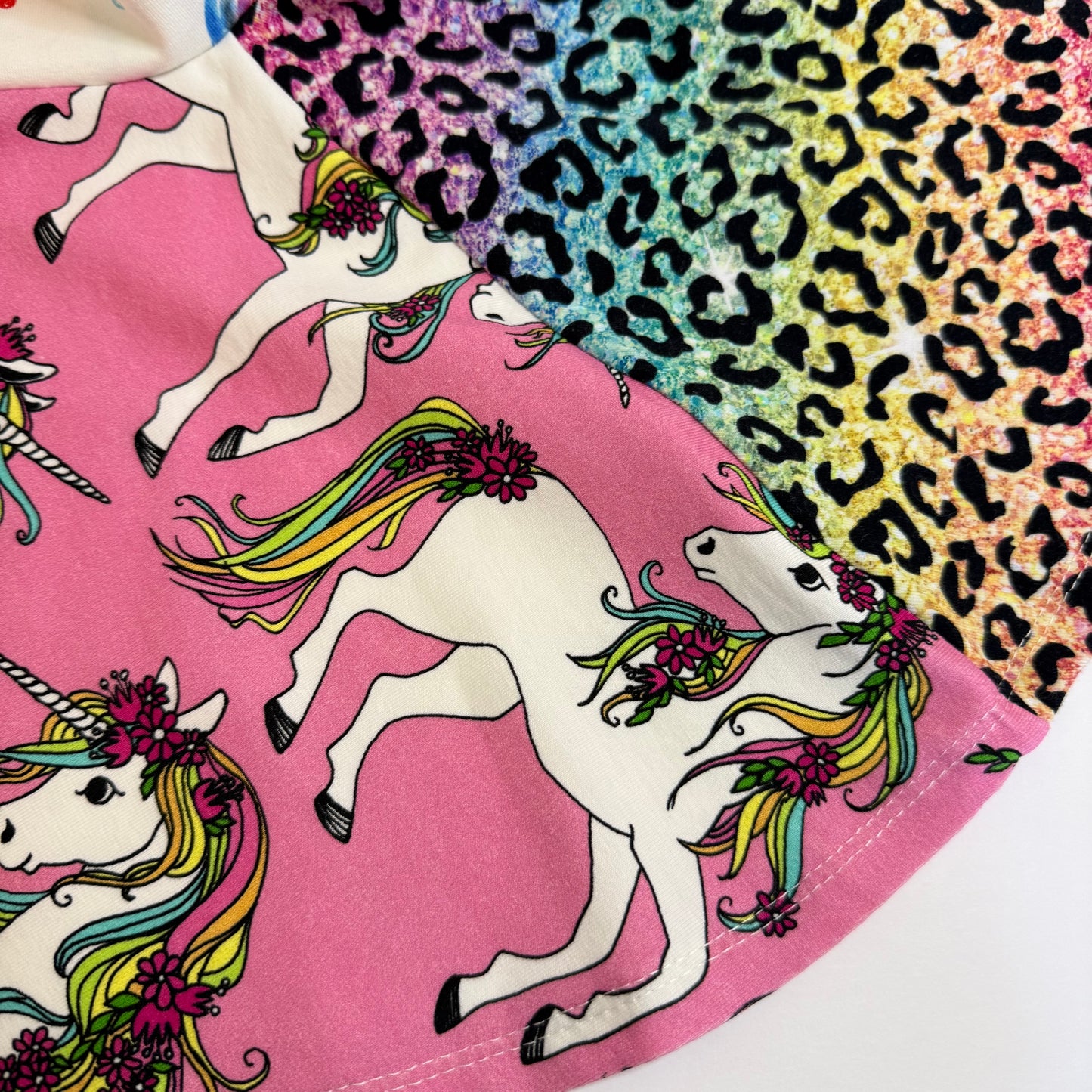 Unicorns on Pink Twirl Skirt