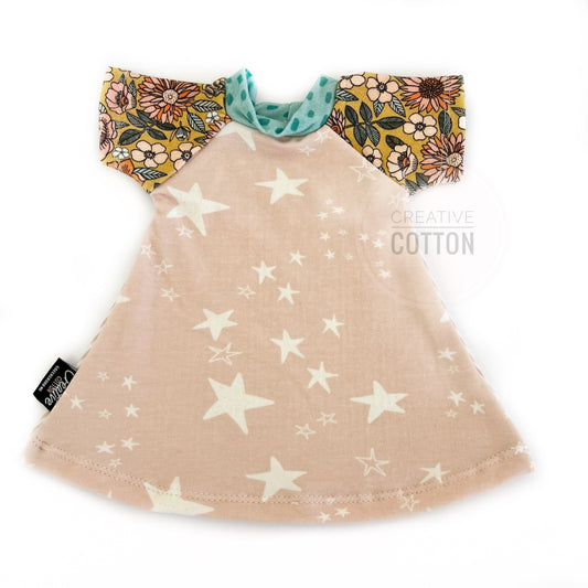 Mustard Blooms Doll Dress