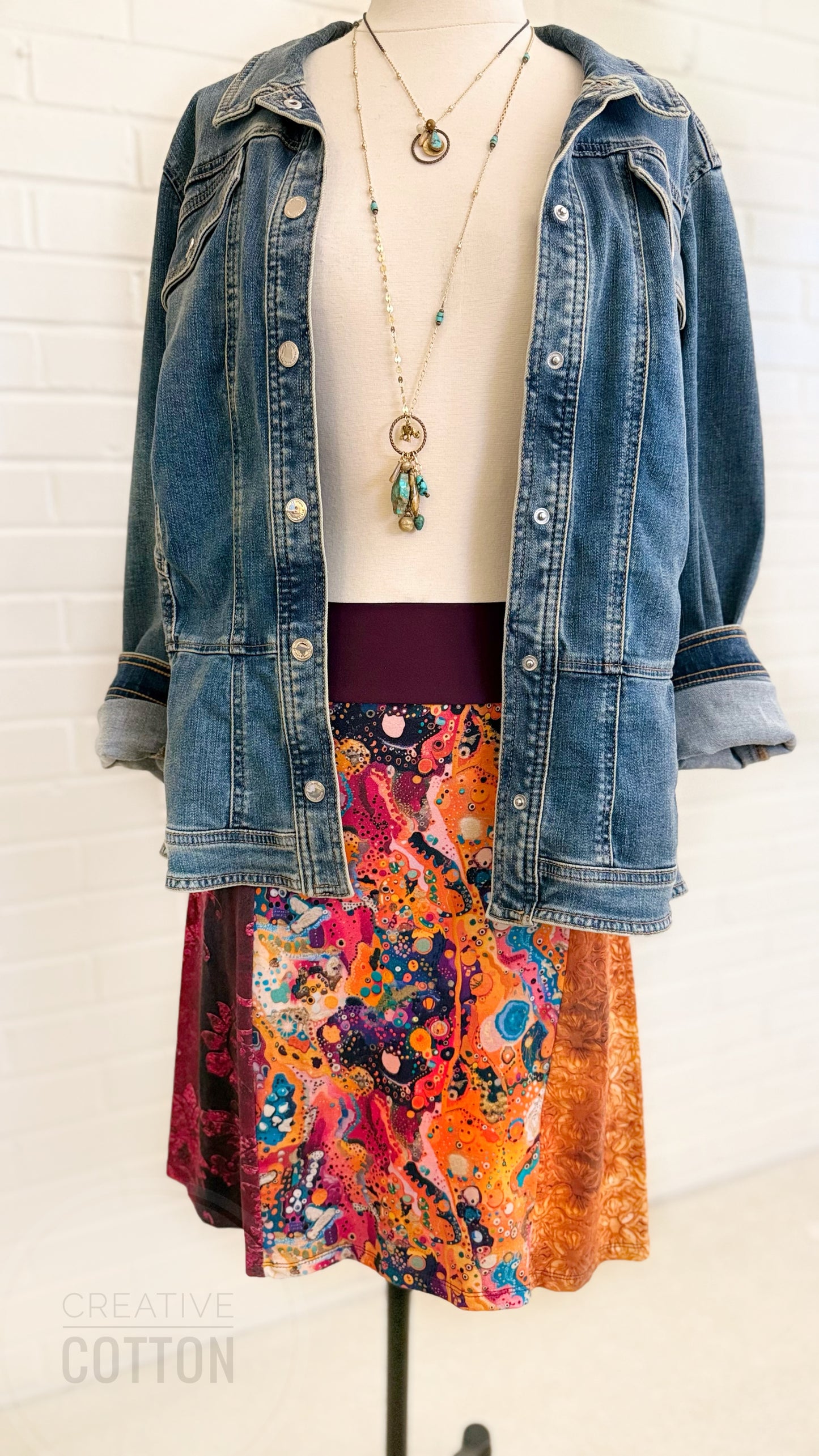 Funkadelic Maroon Funky Knit Skirt
