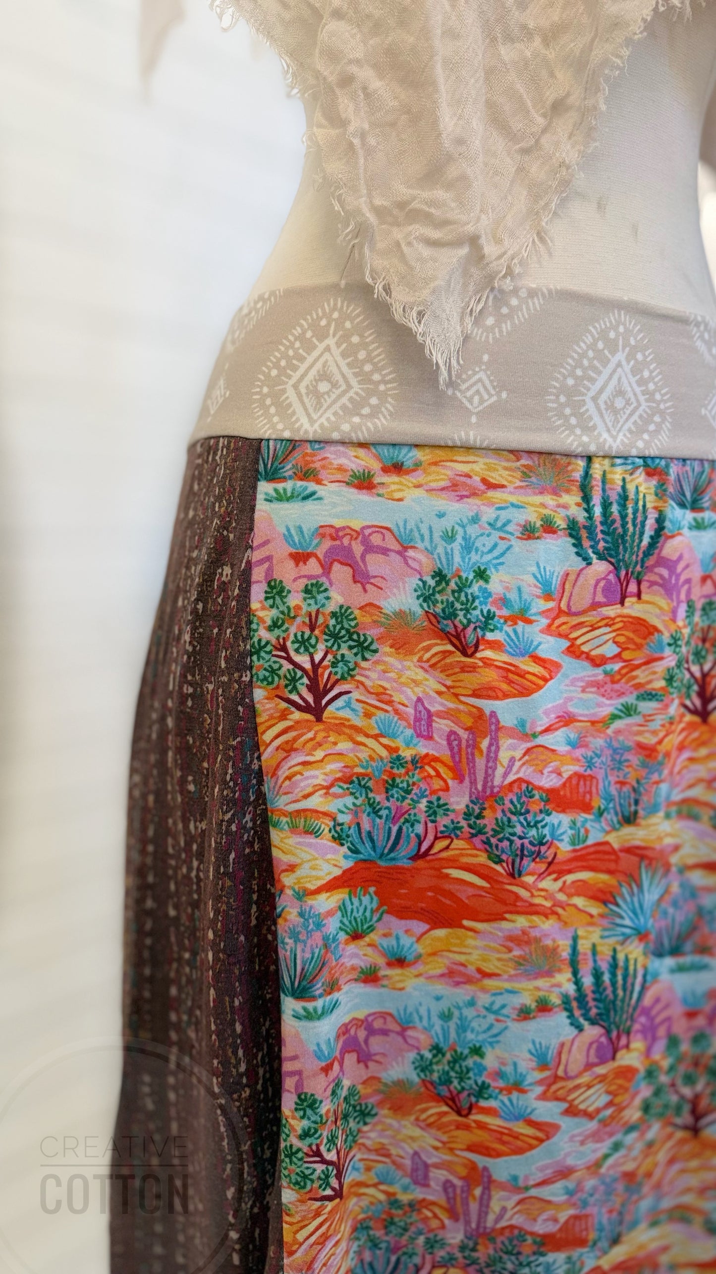 Hipster Desert Funky Knit Skirt