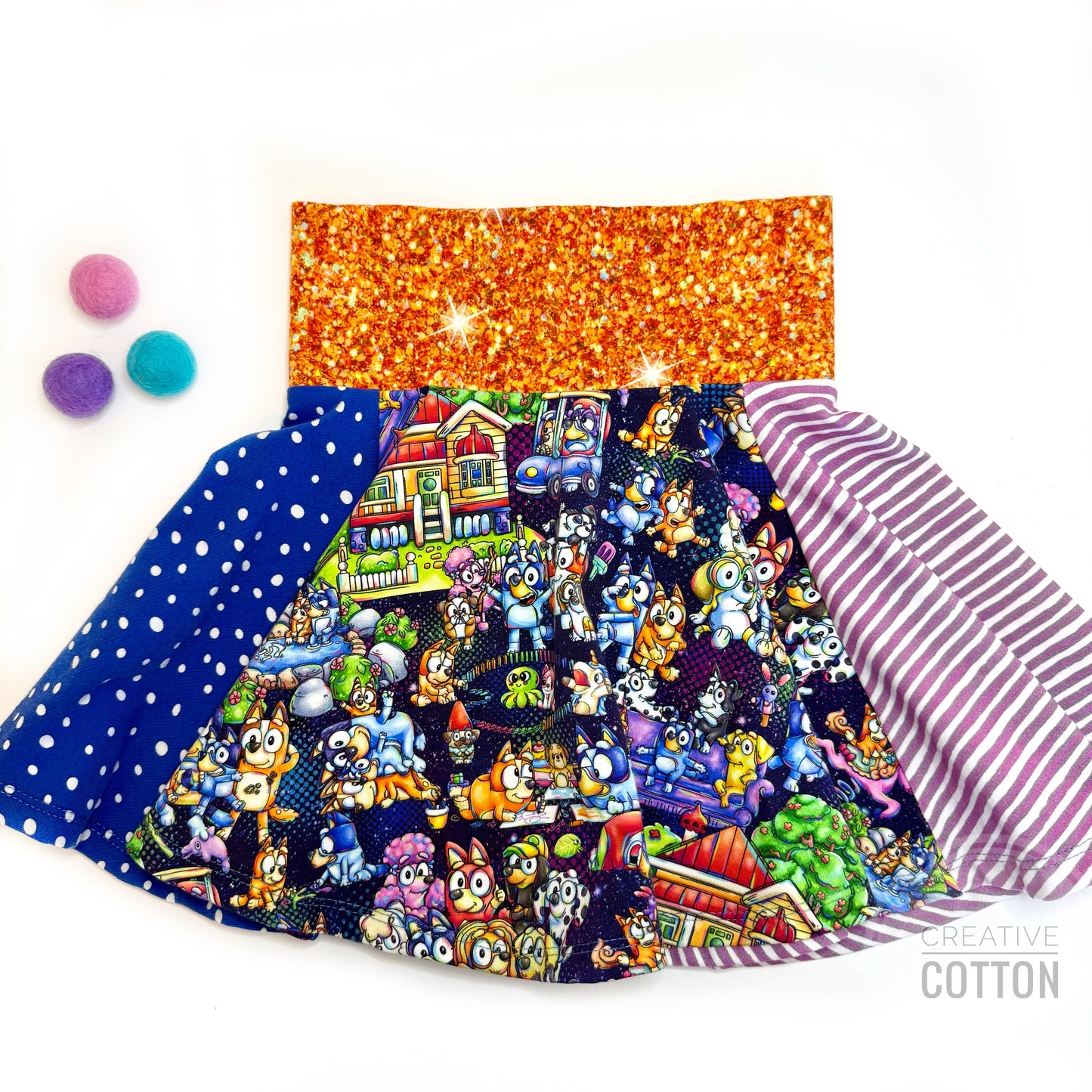 Blue Heeler Family Twirl Skirt