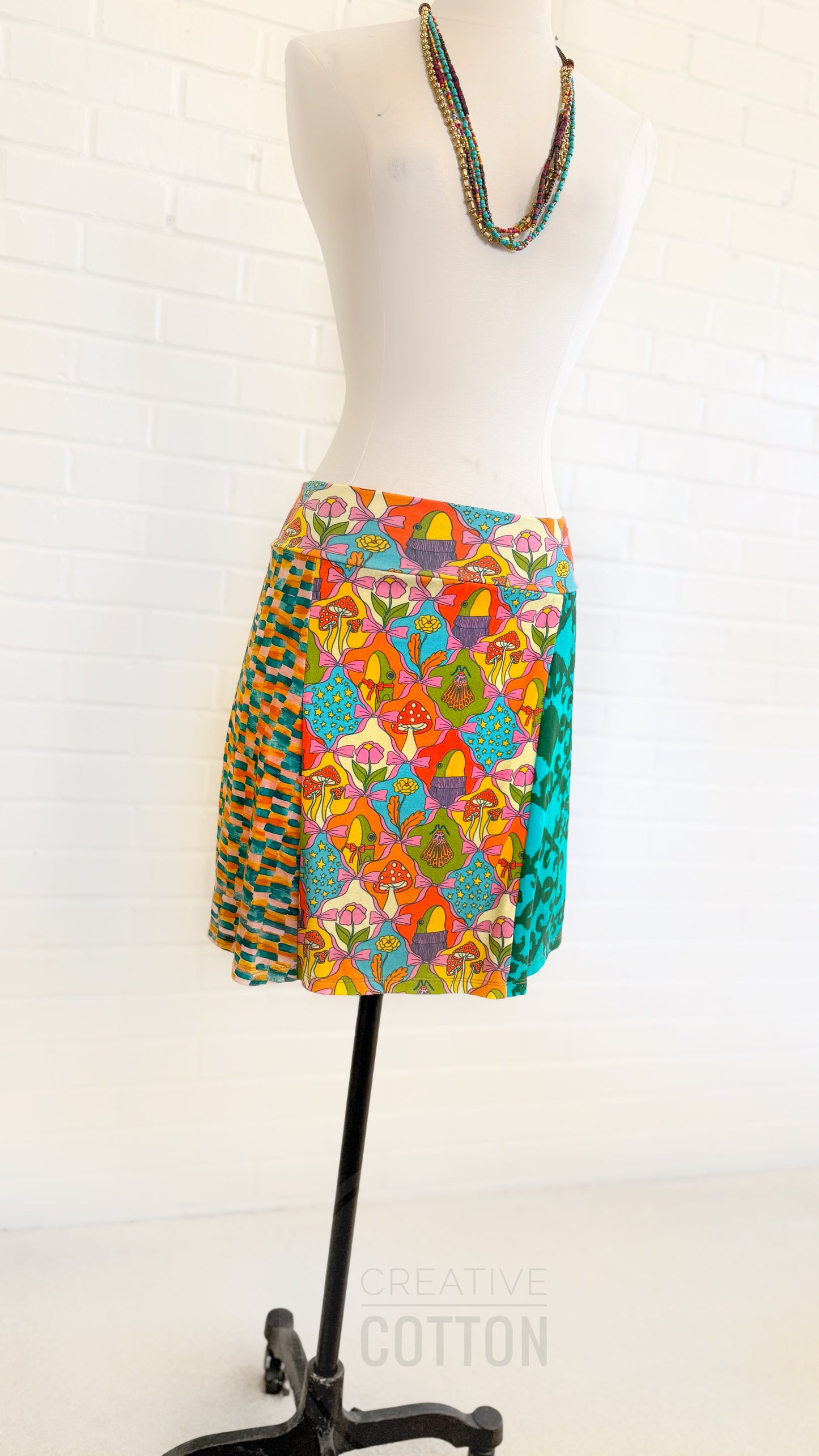 Boho Croquette Funky Knit Skirt