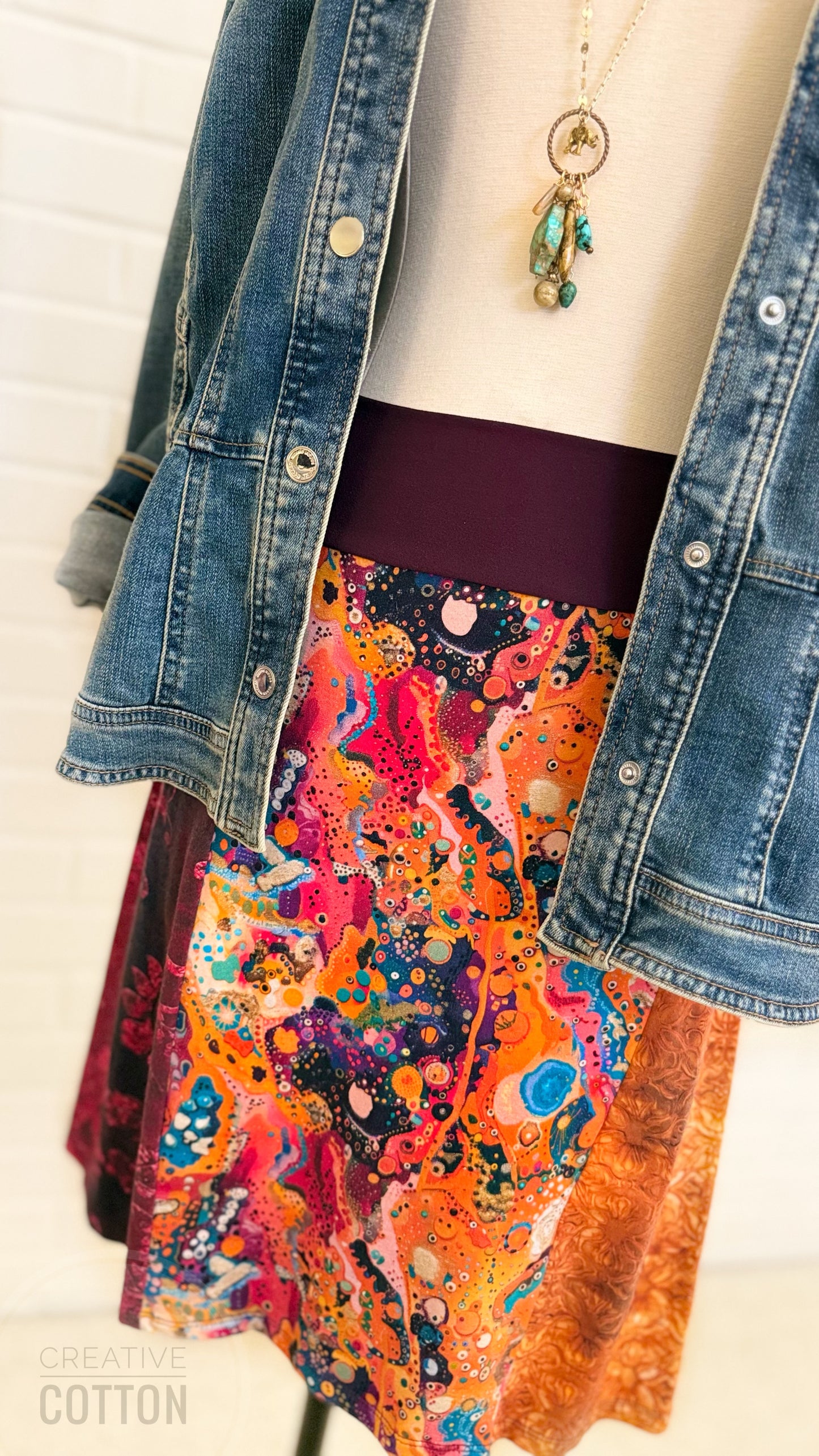 Funkadelic Maroon Funky Knit Skirt