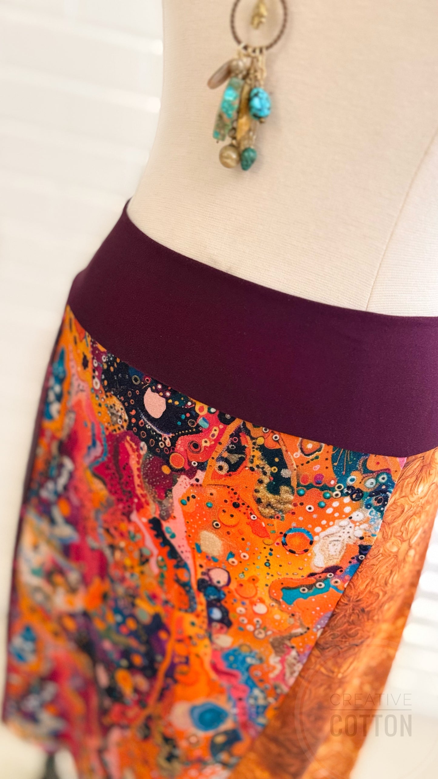 Funkadelic Maroon Funky Knit Skirt