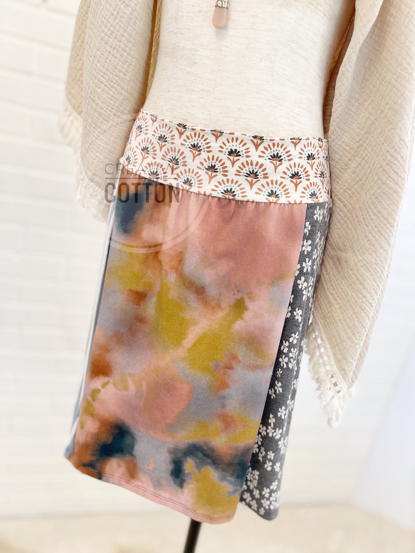 Impressionist Funky Knit Skirt