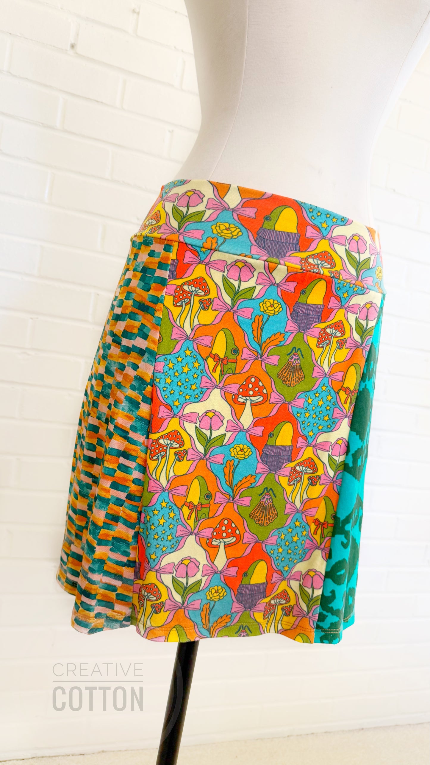 Boho Croquette Funky Knit Skirt