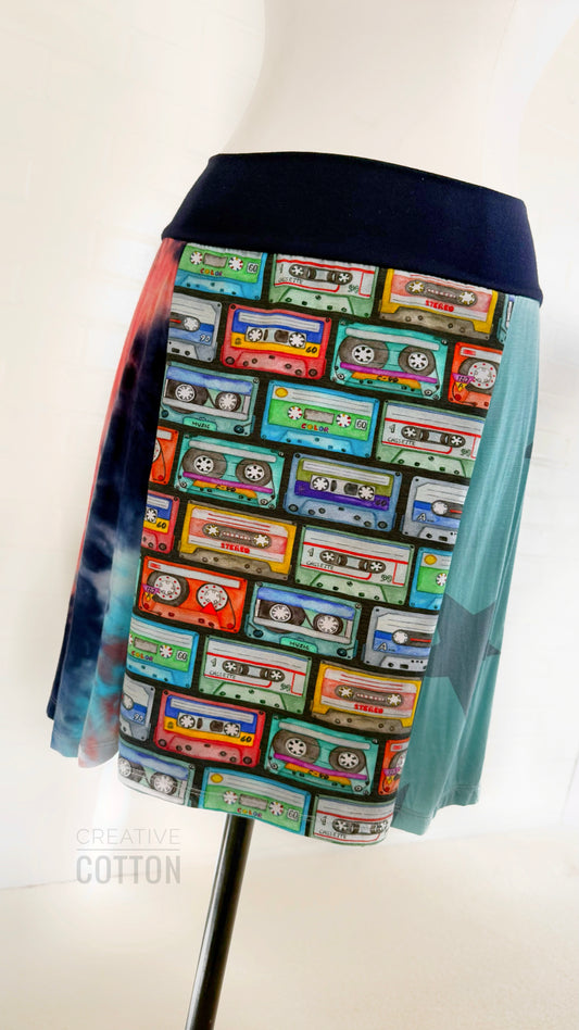 Mix Tape Funky Knit Skirt