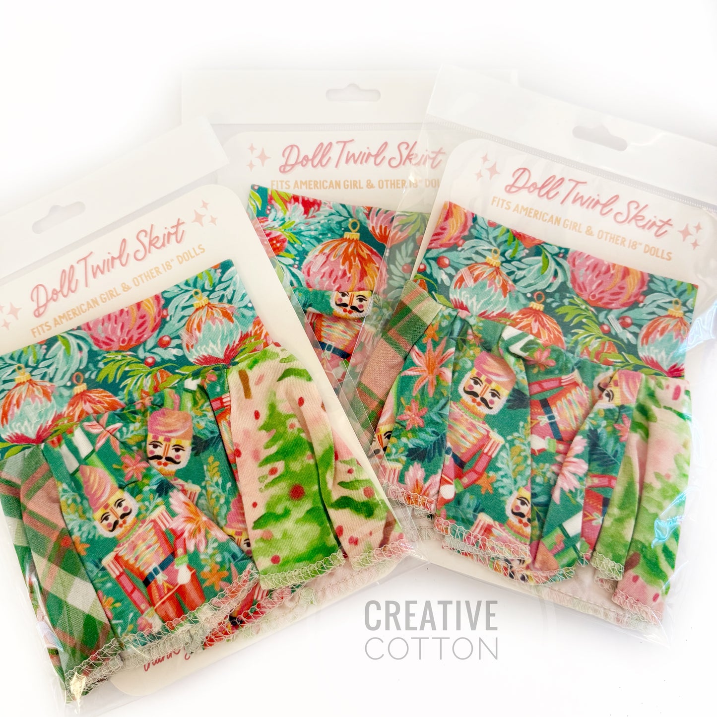 Preppy Christmas Doll Skirt