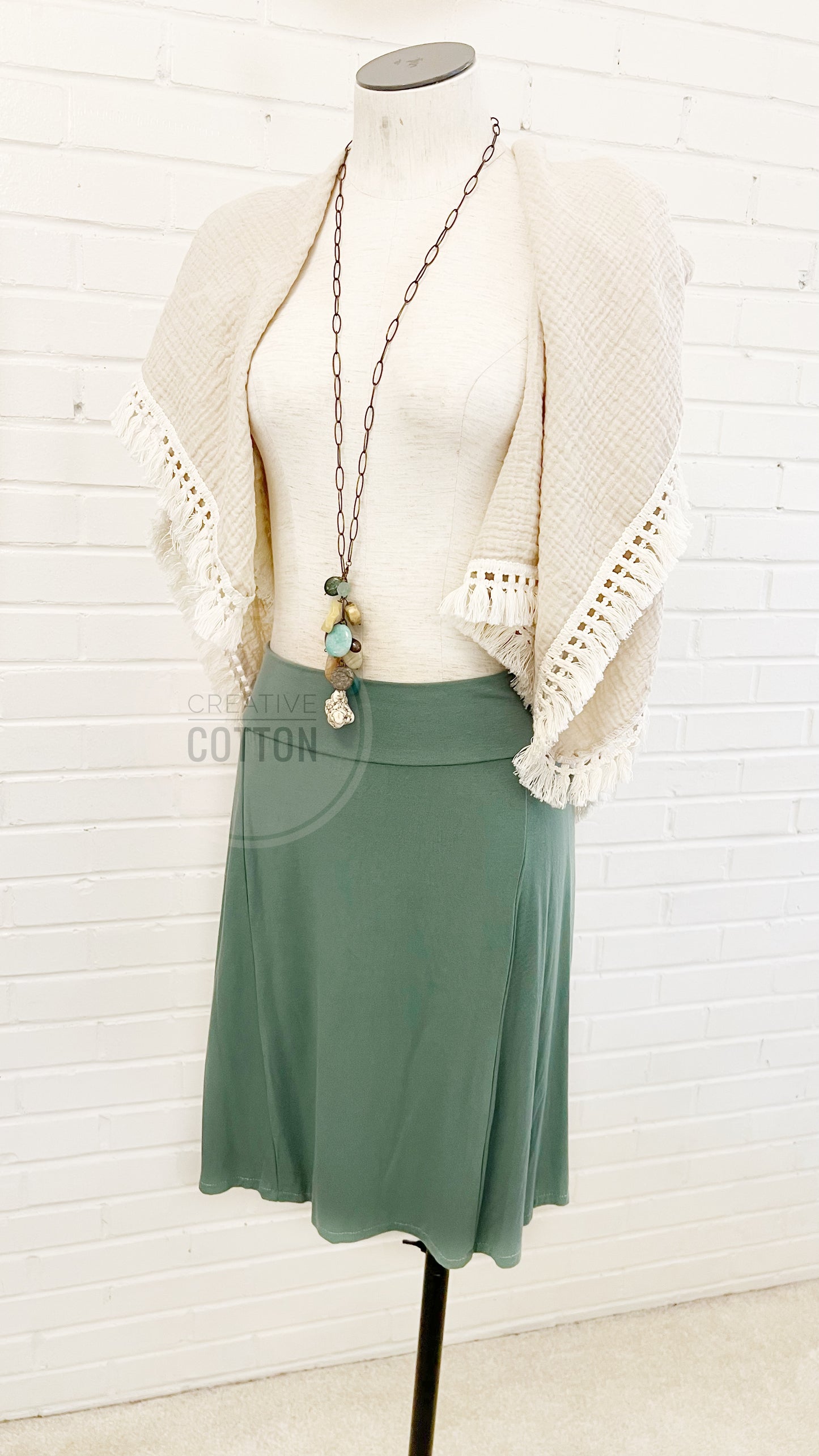 The Market Skirt in Sage