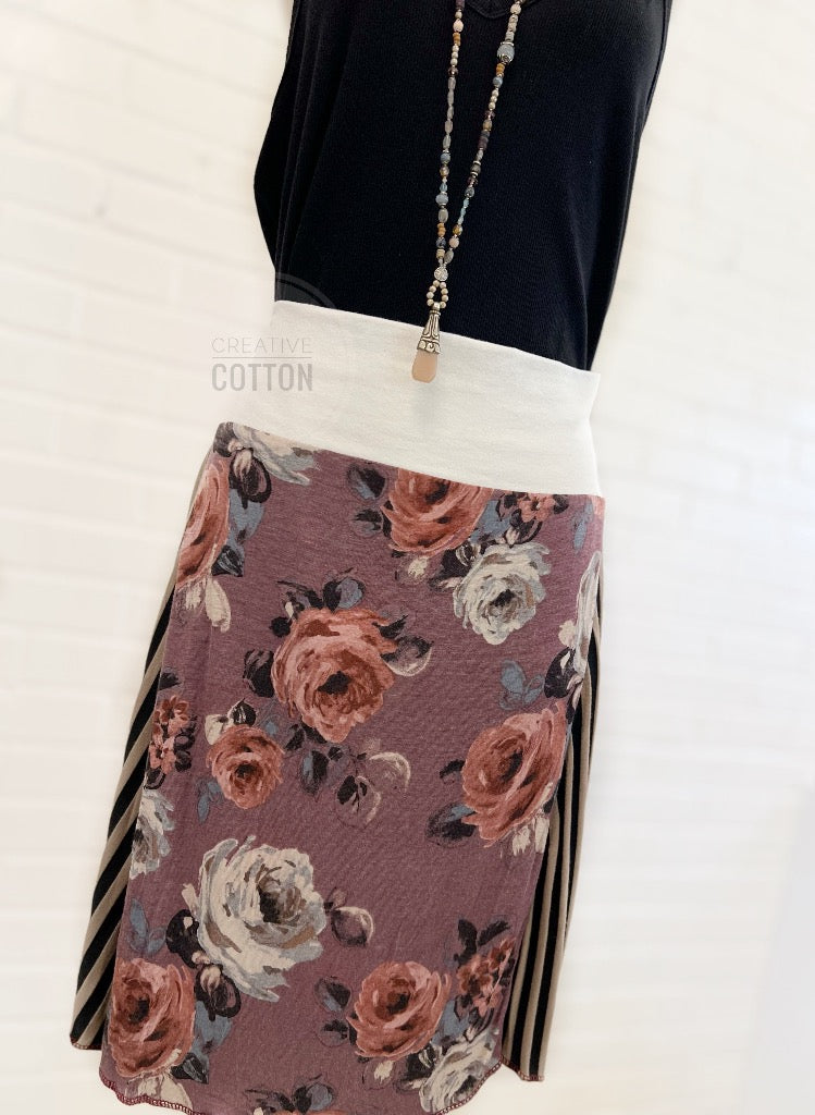 Mauve Rose Funky Knit Skirt