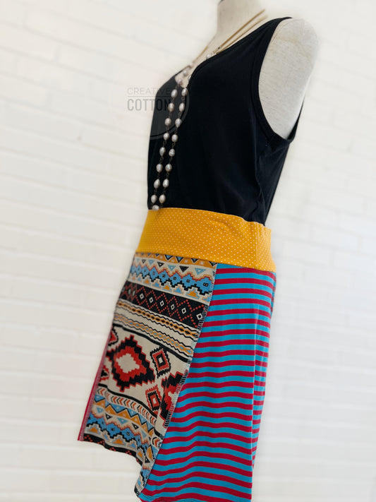 Aztec Stripe Funky Knit Skirt